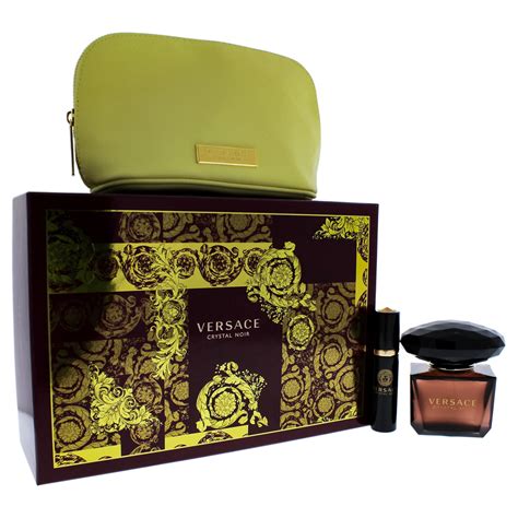 versace crystal noir gift set|Versace Crystal perfume set.